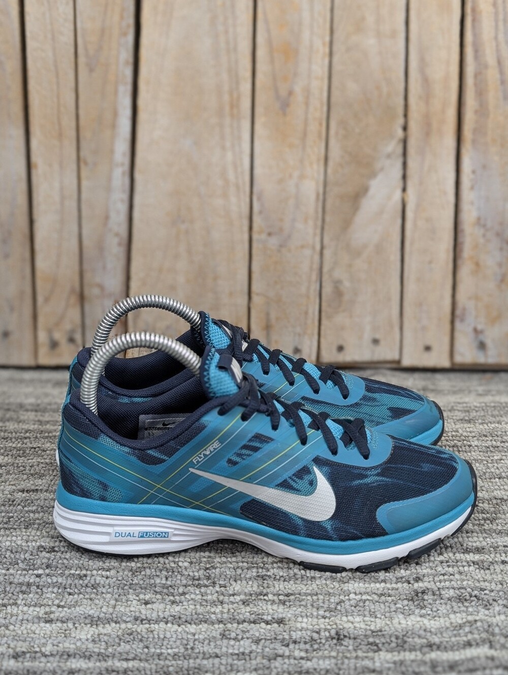 Nike: Women's Dual Fusion TR 2 Print Cross Training - Teal/Navy - Size 5.5